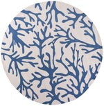 Scorpio XIV Round Area Rug - 7'6" - Ivory/Blue