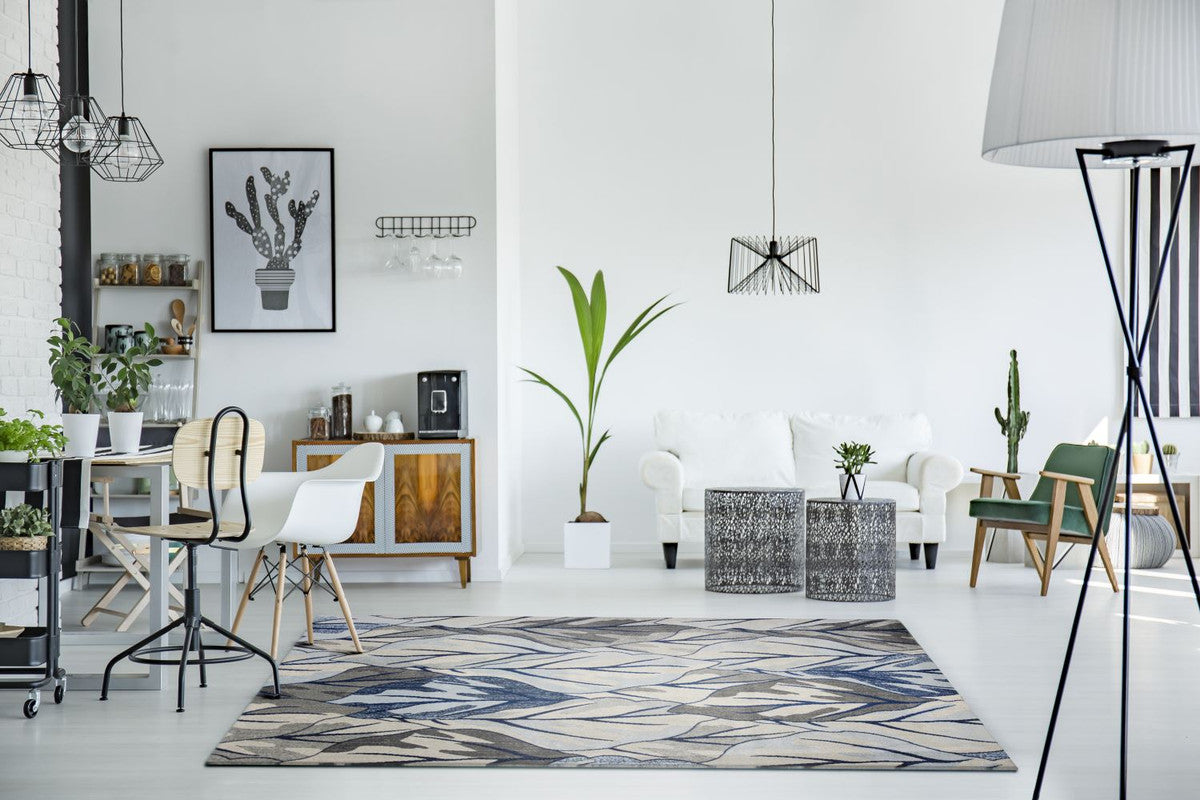 Sumallo I Area Rug - 5'3" x 7'7" - Grey/Navy