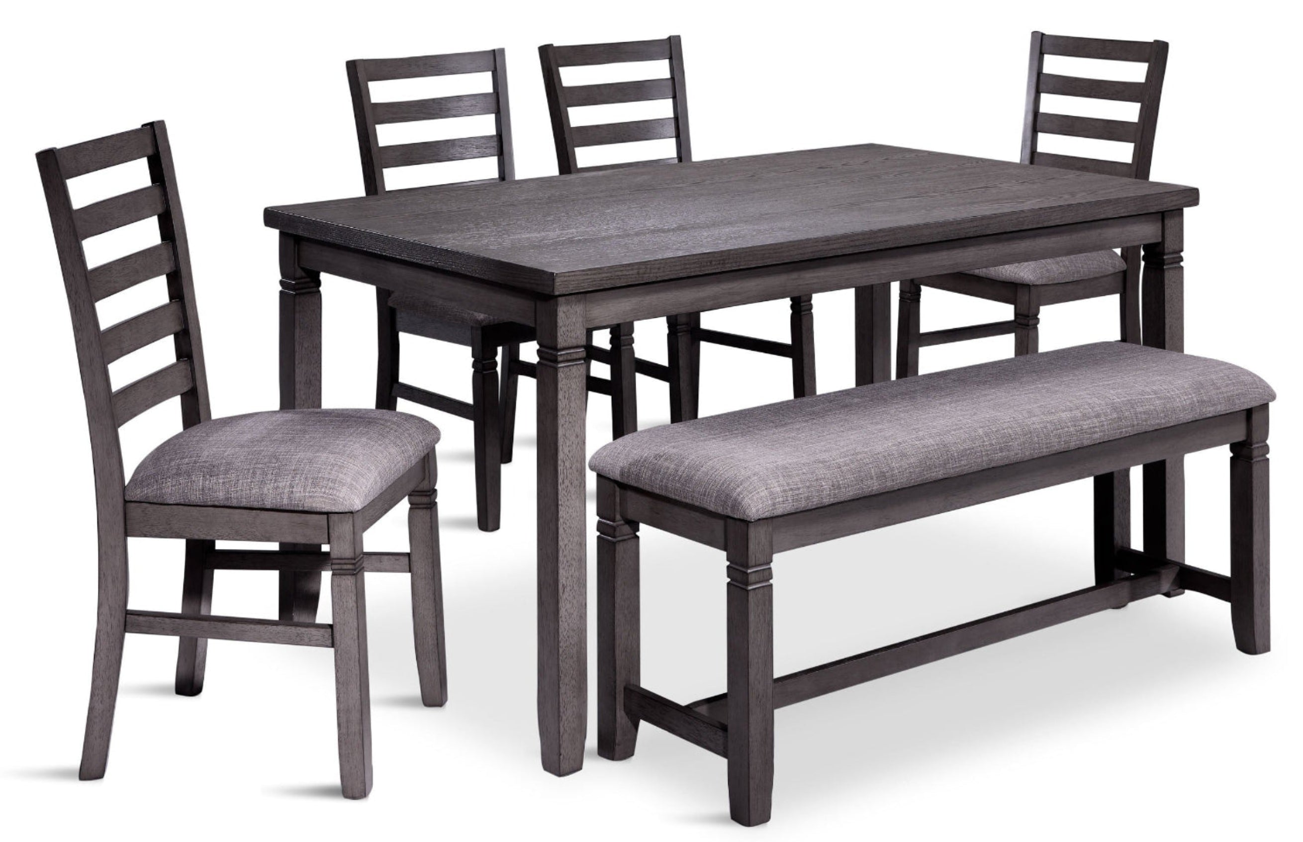Breeze 6-Piece Dining Set - Dark Grey