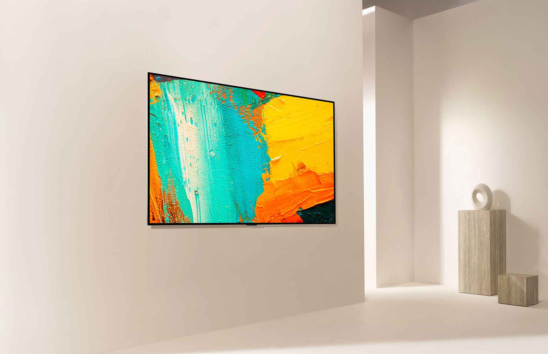 LG 55" GX OLED 4K Gallery Design Smart TV with Thin Q AI and Alpha 9 Gen 3 Intelligent Processor - OLED55GX