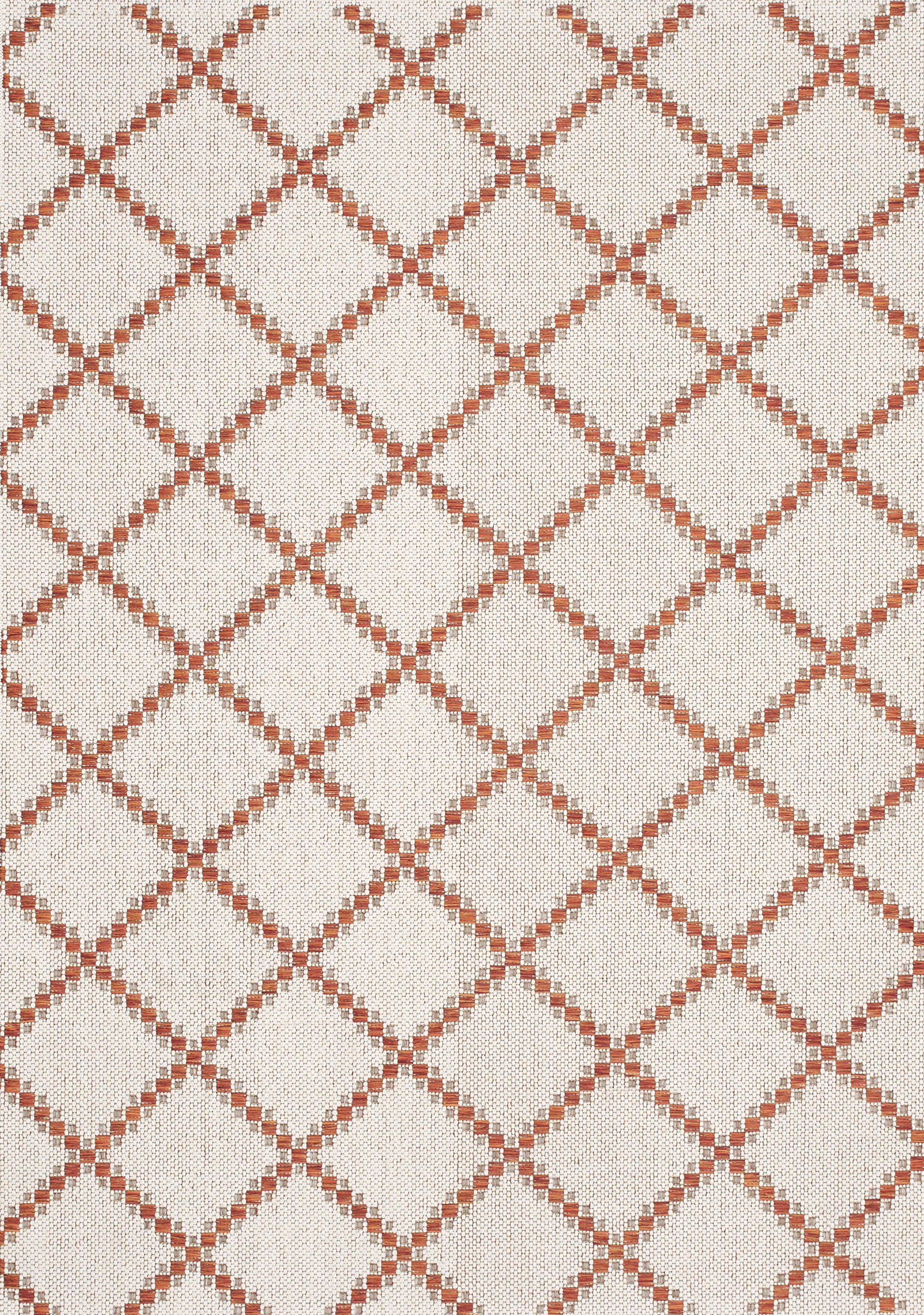 Terra Trellis 5'3" X 7'7" Outdoor Area Rug - Cream, Taupe and Brown