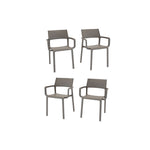 Nardi Trill I Outdoor Dining Arm Chair - Set of 4 - Tortora