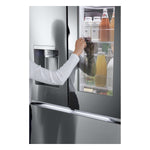 LG 26 cu. ft. Smart Mirror InstaView® Counter-Depth MAX™ Stainless Steel French Door Refrigerator with Four Types of Ice - LRYKC2606S