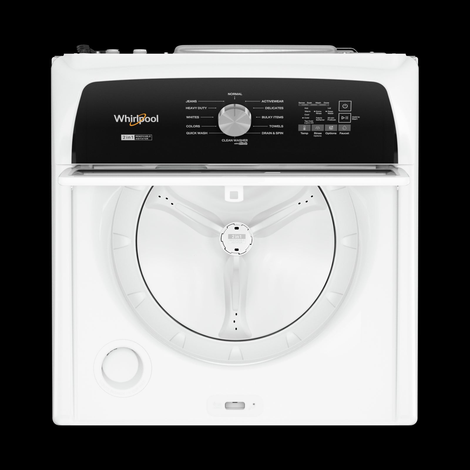 Whirlpool White Top Load Washer with Removable Agitator (5.4 Cu Ft) - WTW5057LW