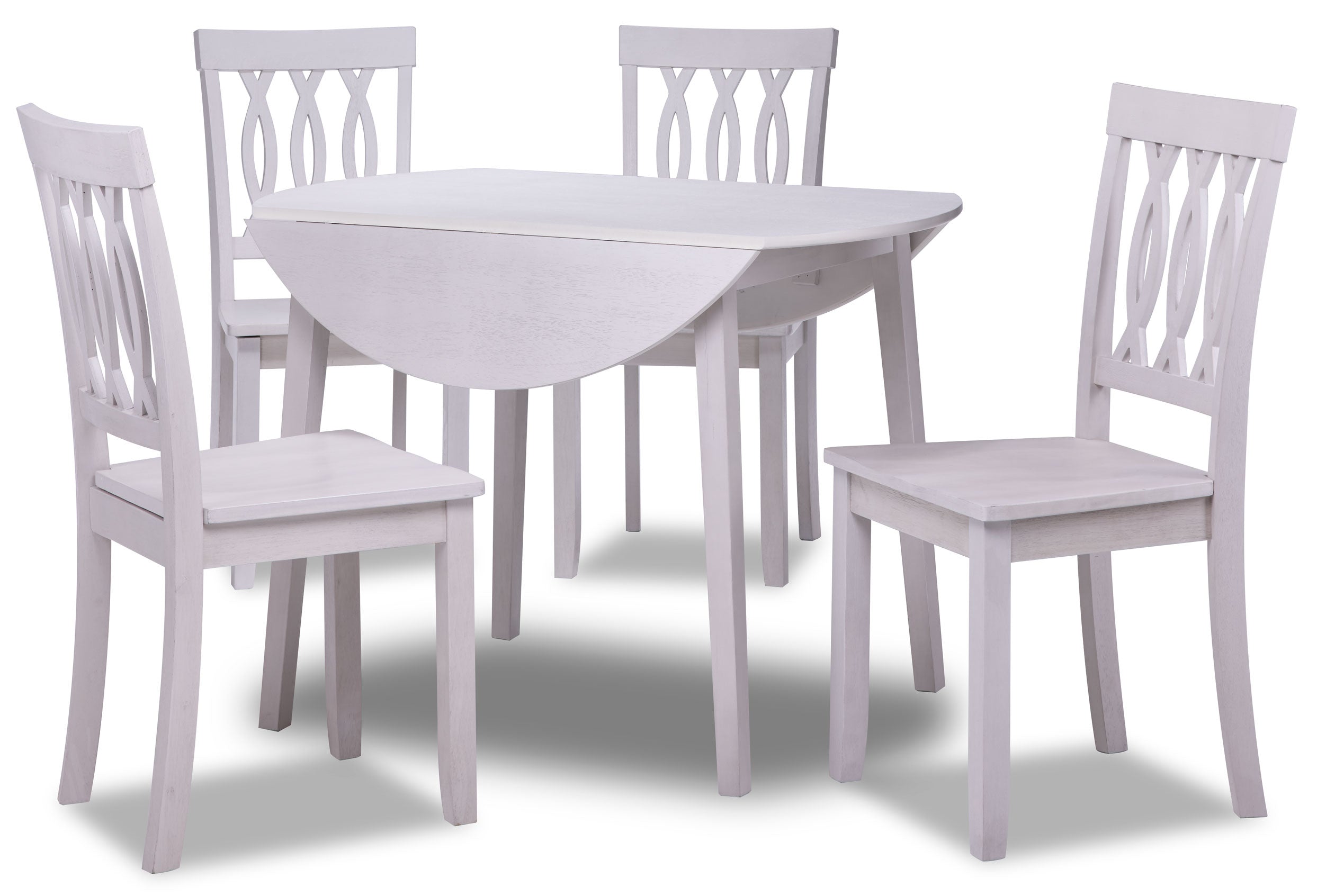 Winter 5-Piece Drop Leaf Dining Set - Antique White