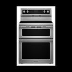 KitchenAid Stainless Steel Electric Double Oven Convection Range (6.7 Cu.Ft) - YKFED500ES