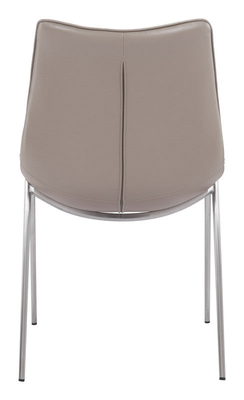 Teglberg Dining Chair - Greyish Brown/Silver - Set of 2
