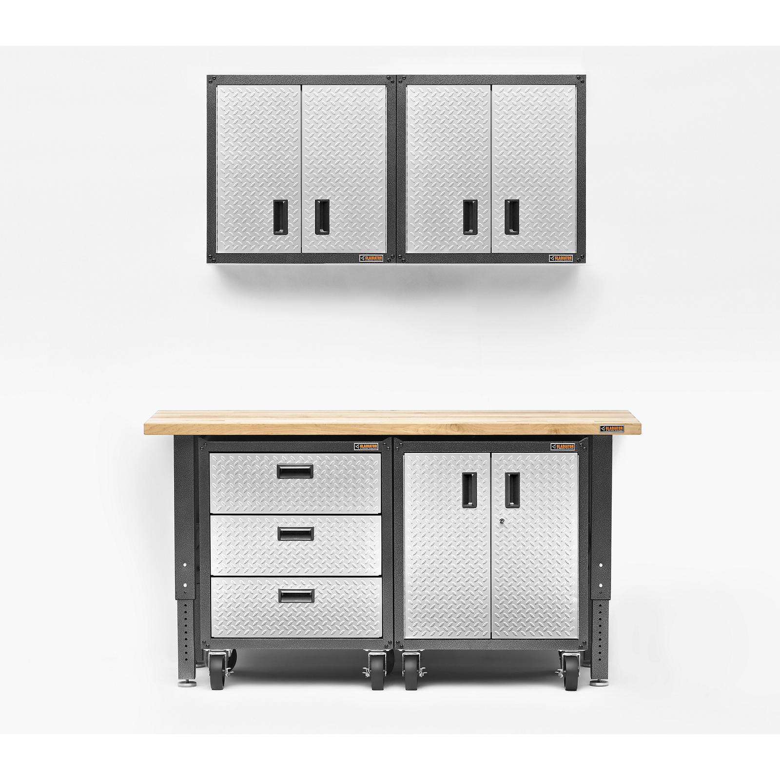 Gladiator Black Ready-to-Assemble Modular GearBox Caster Kit - GACK04KDSX