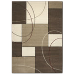 Casa Abstract 8' x 11' Area Rug - Cream and Taupe