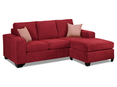 Fava Sofa avec fauteuil allongé - rouge