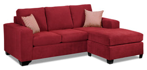 Fava Sofa avec fauteuil allongé - rouge