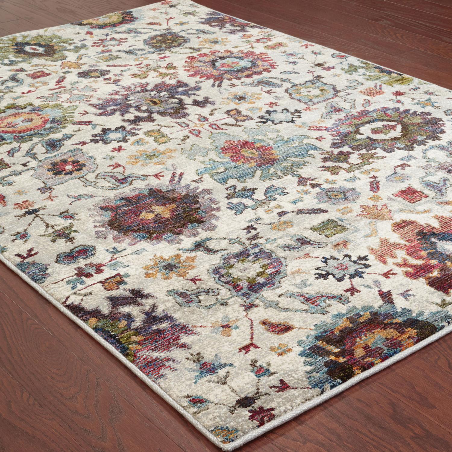 Angelica W7129AL Traditional Floral Area Rug (8'6"X11'7")