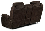 Rebel Power Reclining Loveseat with Console - Brown
