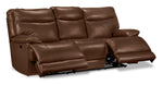 Lanette Power Reclining Sofa - Dark Brown