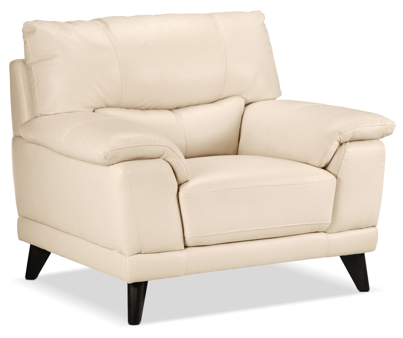 Braylon Leather Sofa and Chair Set - Bisque