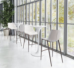 Teglberg Bar Height Stool - Greyish Brown/Walnut - Set of 2