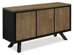 New York Server - Weathered Oak and Black