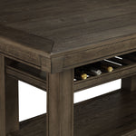 Bilboa 7-Piece Counter Height Dining Set with 6 Counter Backless Stools - Roasted Oak