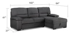 Tessaro Pop-Up Sofa Bed - Charcoal