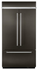 KitchenAid 42" 24.2 Cu. Ft. Black Stainless Steel French Door Refrigerator - KBFN502EBS