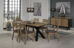 New York Server - Weathered Oak and Black