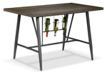Richmond Pub-Height Dining Table - Dark Grey and Brown