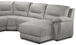 Pasadena 6-Piece Reclining Sectional with Right-Facing Chaise - Light Grey