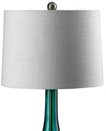 Jeanie 27" Table Lamp - Blue Glass