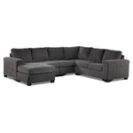 Danielle 3-Piece Sectional with Left-Facing Corner Wedge - Grey
