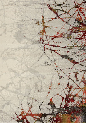 Splatter Tapis (5 pi X 8 pi) - crème et noir