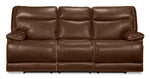 Lanette Power Reclining Sofa - Dark Brown