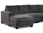 Danielle 3-Piece Sectional with Left-Facing Corner Wedge - Grey