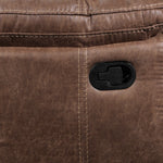 Durango Reclining Loveseat w/ Console - Saddle Brown