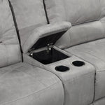 Pasadena 6-Piece Reclining Sectional with Left-Facing Chaise - Light Grey