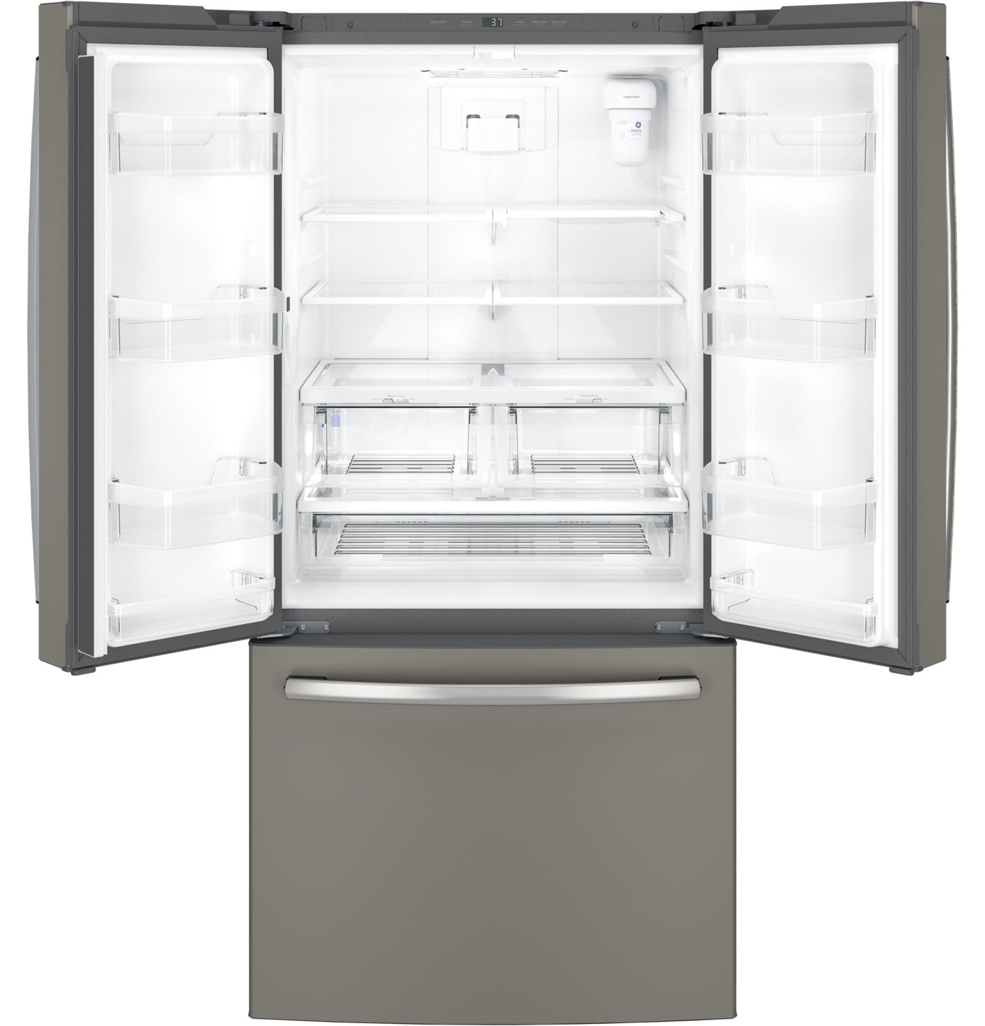 GE Slate Counter-Depth French Door Refrigerator (18.6 Cu. Ft.) - GWE19JMLES
