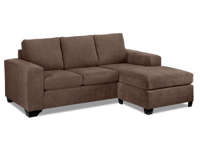 Fava Sofa avec fauteuil allongé - brun