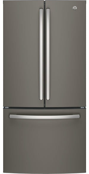 GE Réfrigérateur 18,6 pi³ porte à 2 battants profondeur comptoir ardoise GWE19JMLES