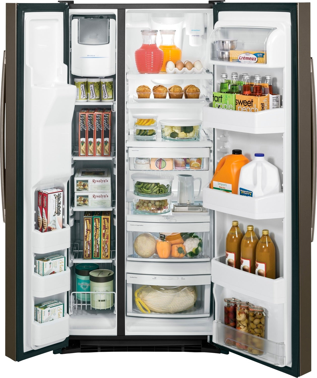 GE Slate Side-by-Side Refrigerator (22.5 Cu. Ft.) - GSS23HMHES