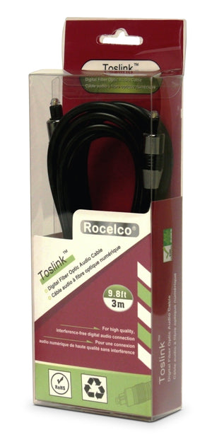 Rocelco Câble audio fibre numérique optique TOSLINK-3M