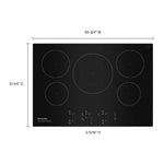 KitchenAid Black 30" 5-Element Electric Sensor Induction Cooktop - KCIG550JBL