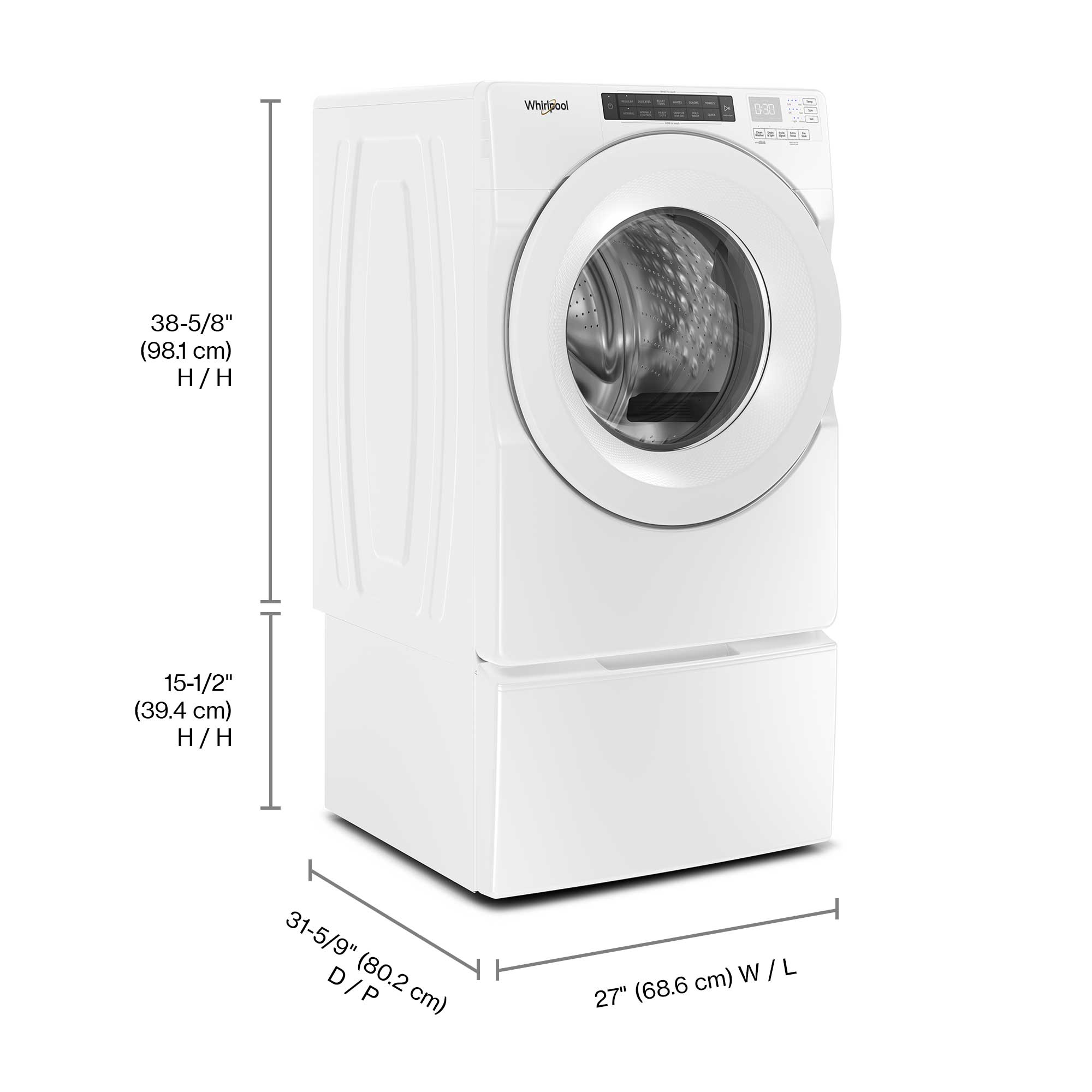 Whirlpool White Front Load Washer (5 Cu. Ft.) - WFW560CHW