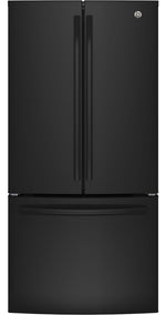GE 32.75" 18.6 Cu. Ft. Black Counter-Depth French Door Refrigerator - GWE19JGLBB
