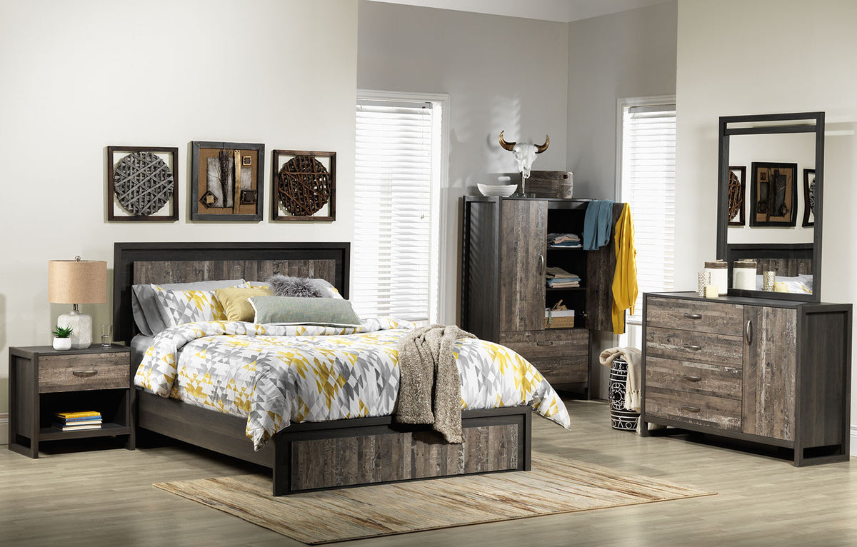 Hudson Armoire - Rustic Brown