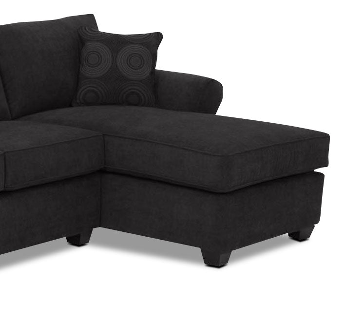 Althea 2-Piece Sectional with Right-Facing Chaise - Black