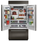 KitchenAid 42" 24.2 Cu. Ft. Black Stainless Steel French Door Refrigerator - KBFN502EBS