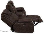 Rebel Power Reclining Loveseat with Console - Brown