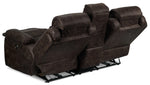 Rebel Power Reclining Loveseat with Console - Brown