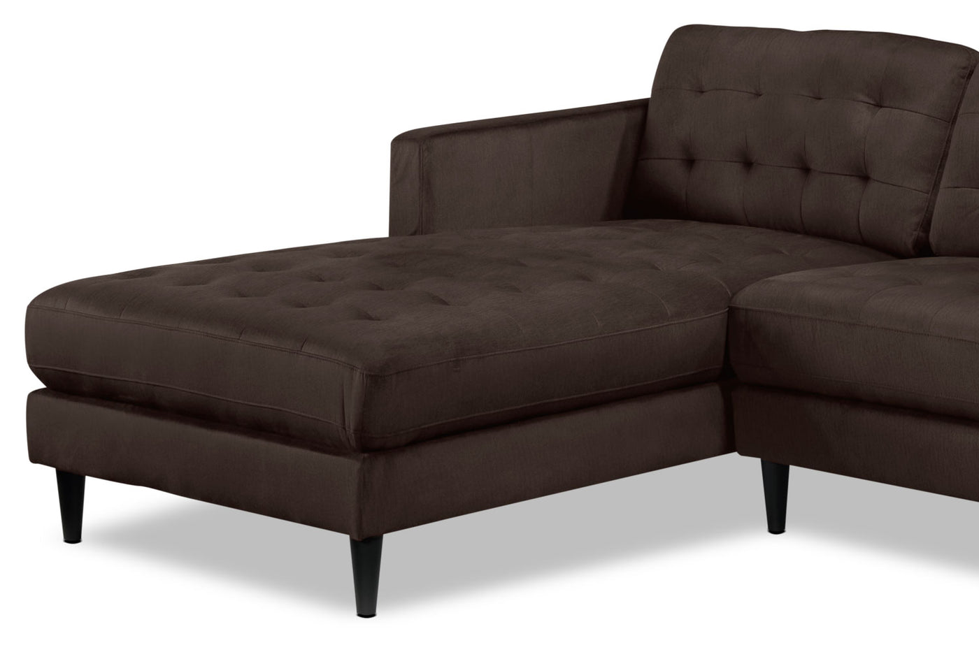 Paragon 2-Piece Sectional with Left-Facing Chaise - Dark Chocolate