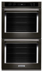 KitchenAid Black Stainless Steel Double Wall Oven (10 Cu. Ft.) - KODE500EBS