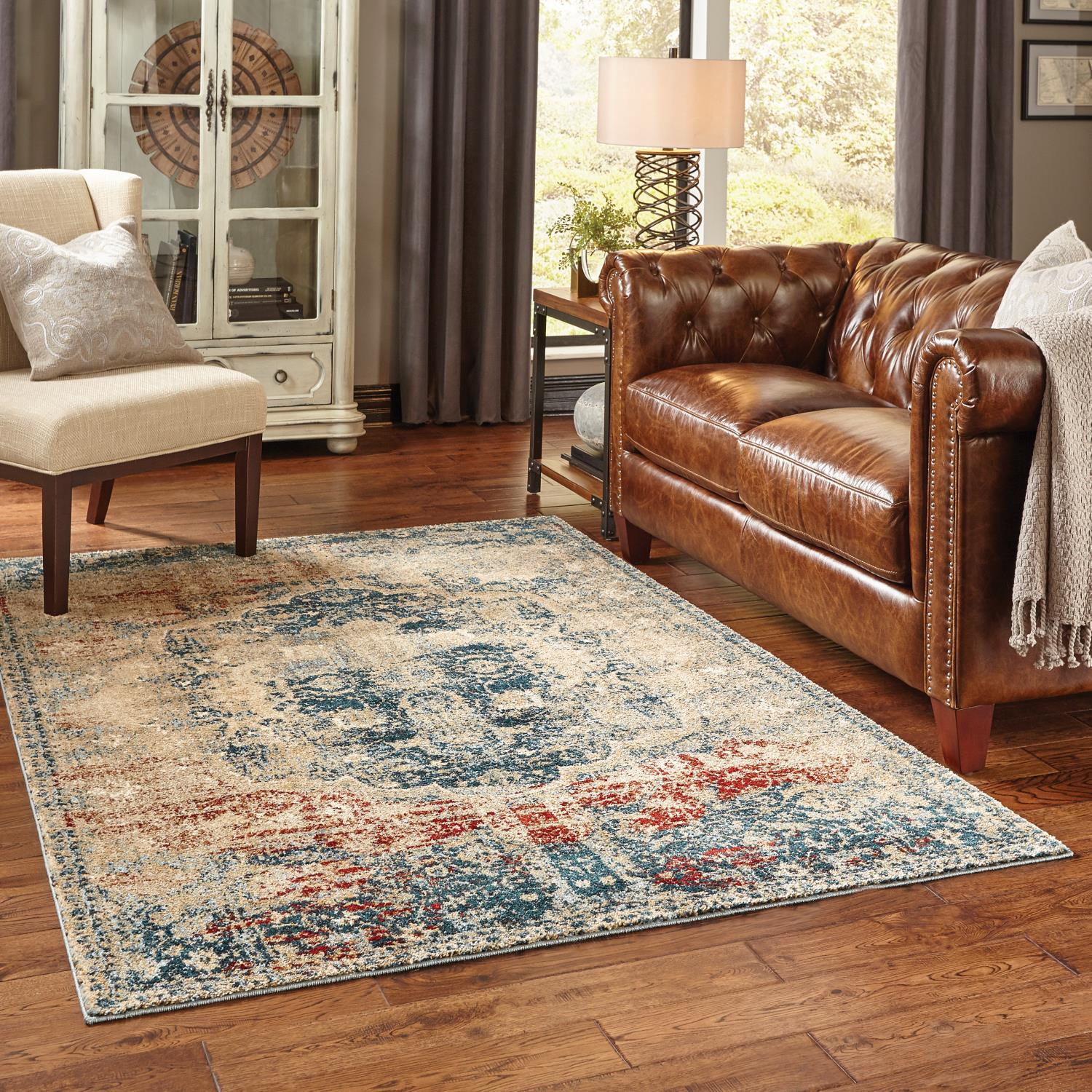 Escalon W4449HL Distressed Medallion Area Rug (7'10"X10'10")